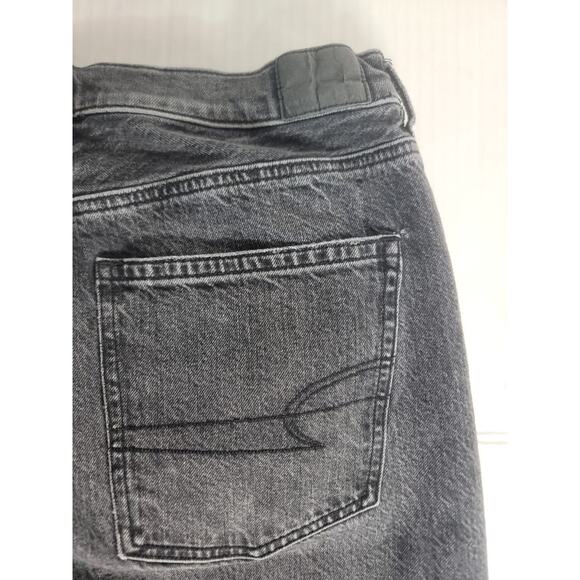 AMERICAN EAGLE Baggy Jeans SZ 12 Drapey High Rise Cotton Gray - Picture 8 of 9